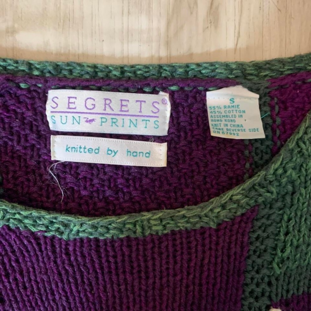 Vintge Sun Prints Patchwork Sweater - image 4